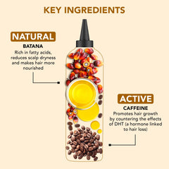Botanic Hearth caffeine-hair-oil-application-forelock demonstrates easy smoothing of knots