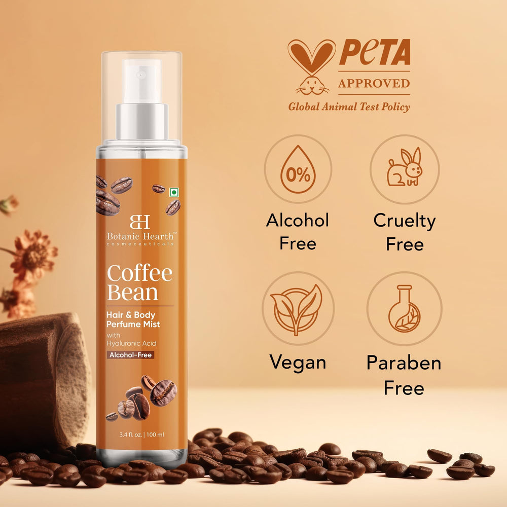 Coffee beans and vanilla hints highlight Botanic Hearth fragrance notes for cozy mornings.