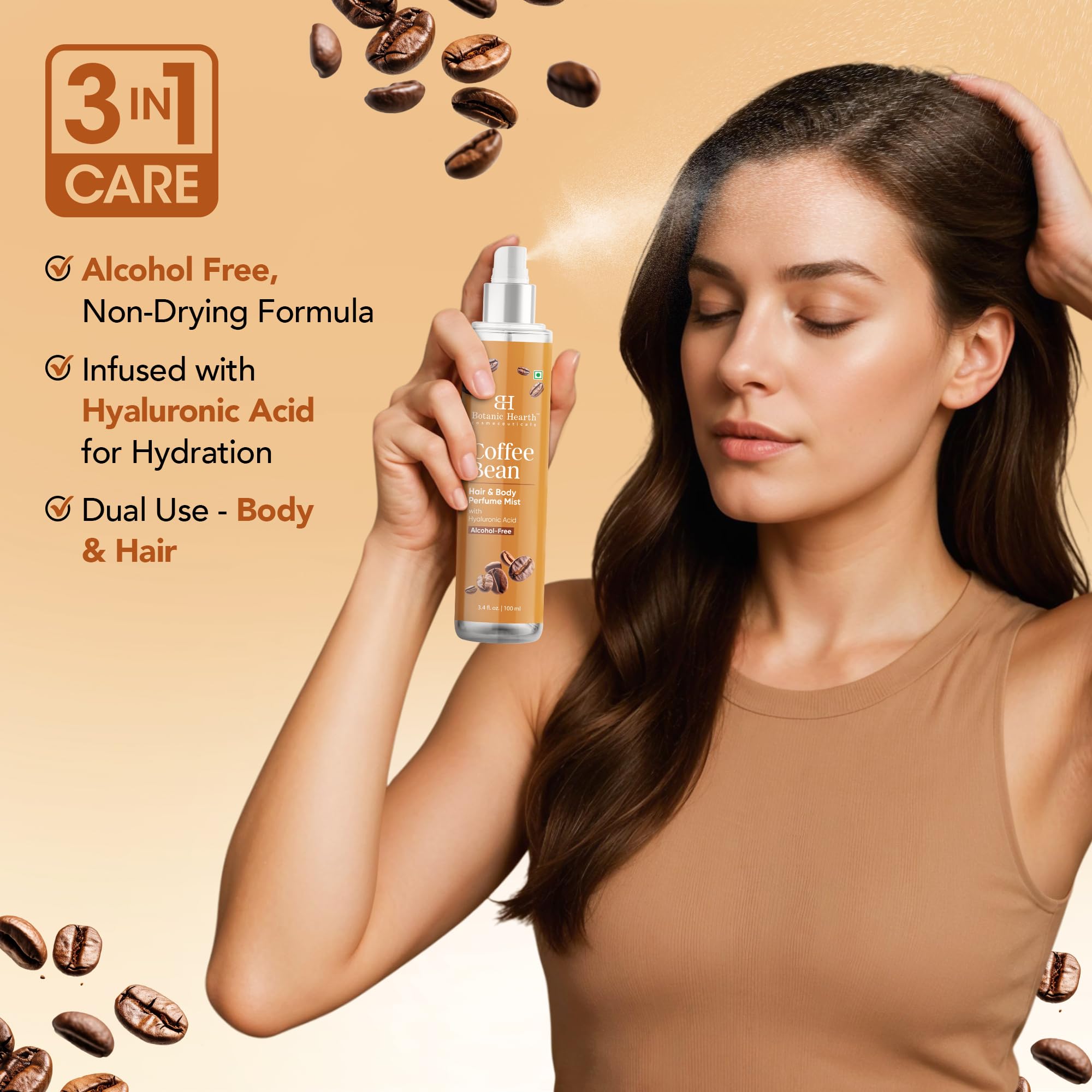 Coffee beans and vanilla hints highlight Botanic Hearth fragrance notes for cozy mornings.