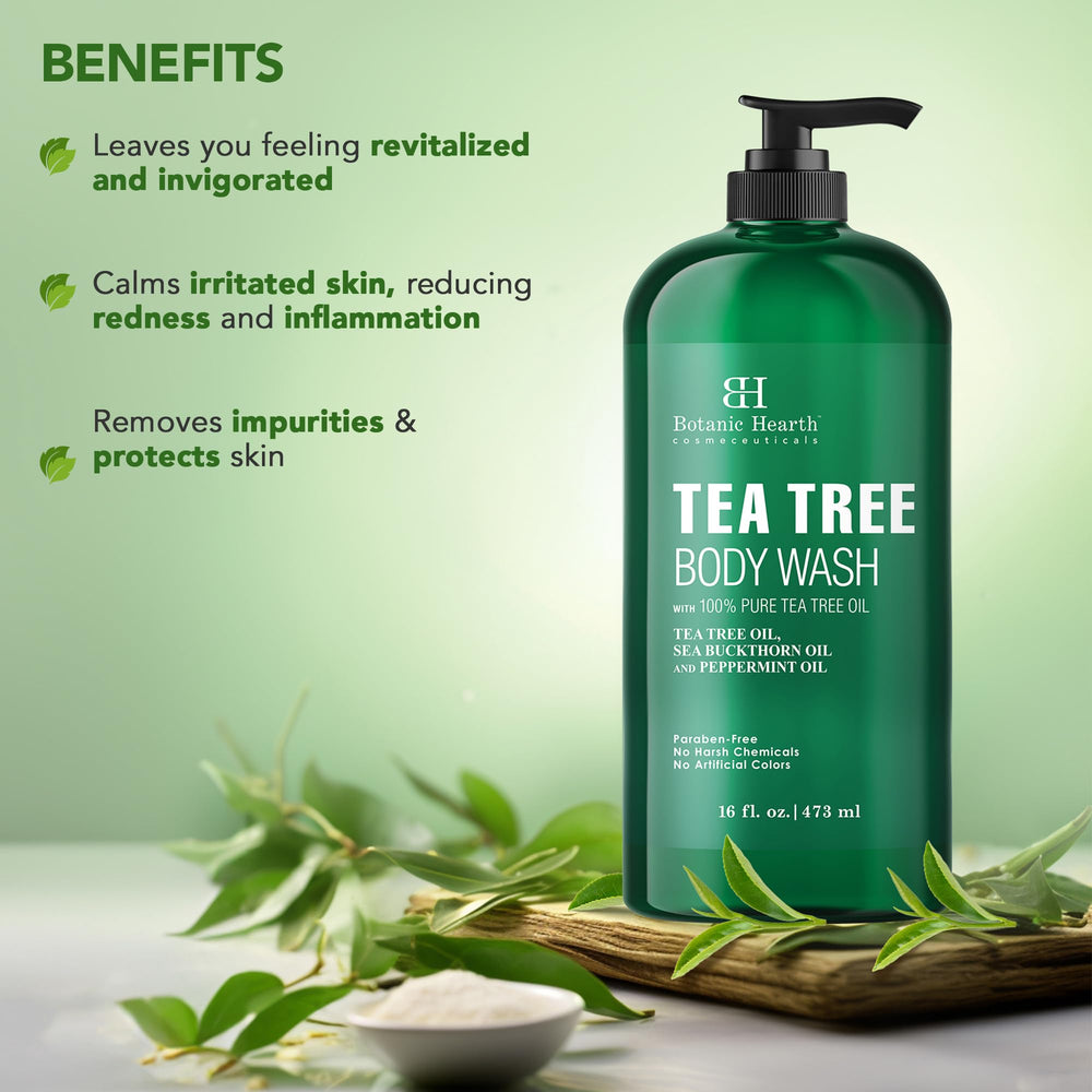 Botanic Hearth: fórmula de árbol de té de alta concentración para cuidado diario.