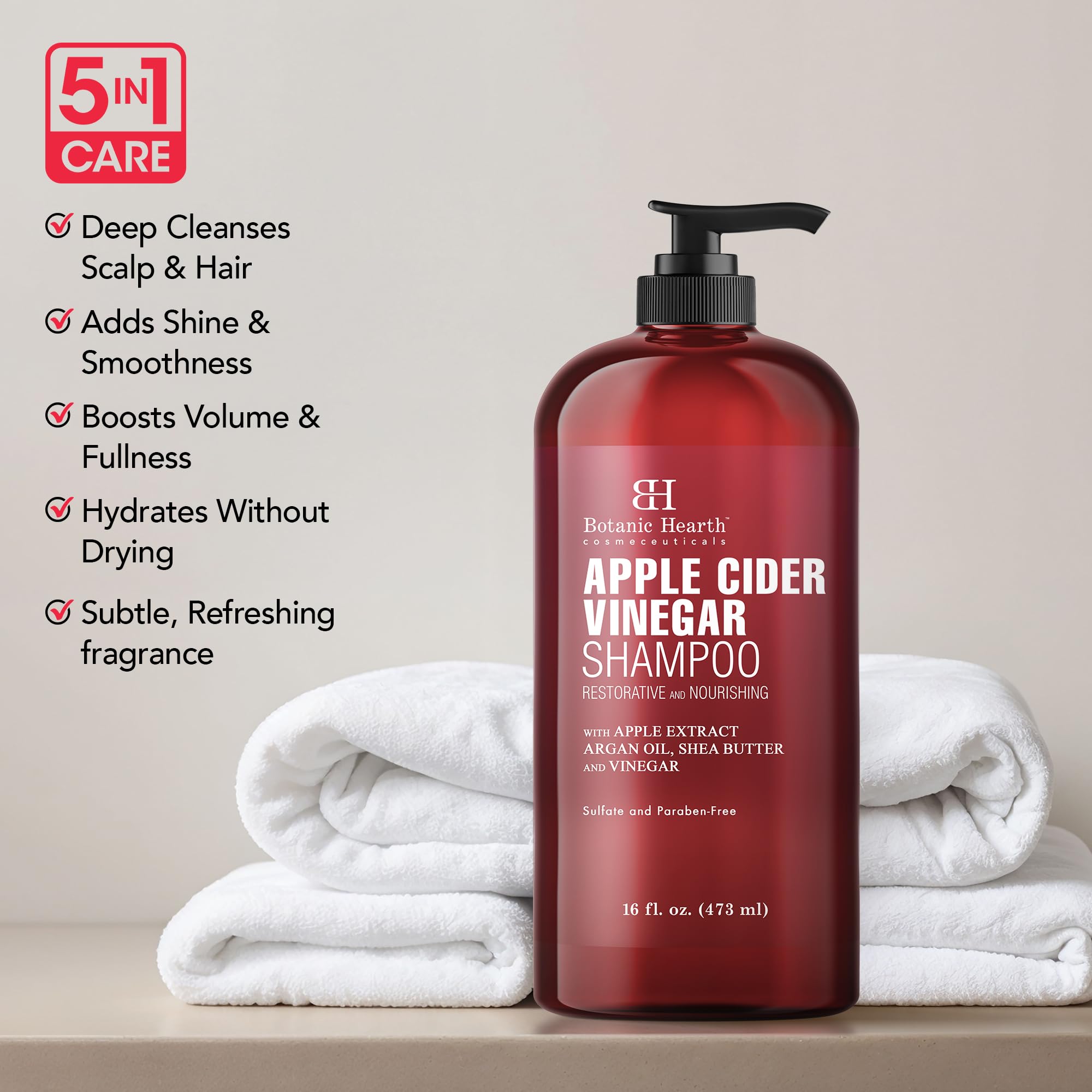 Botanic Hearth shampoo in-shower application demonstrating gentle cleansing