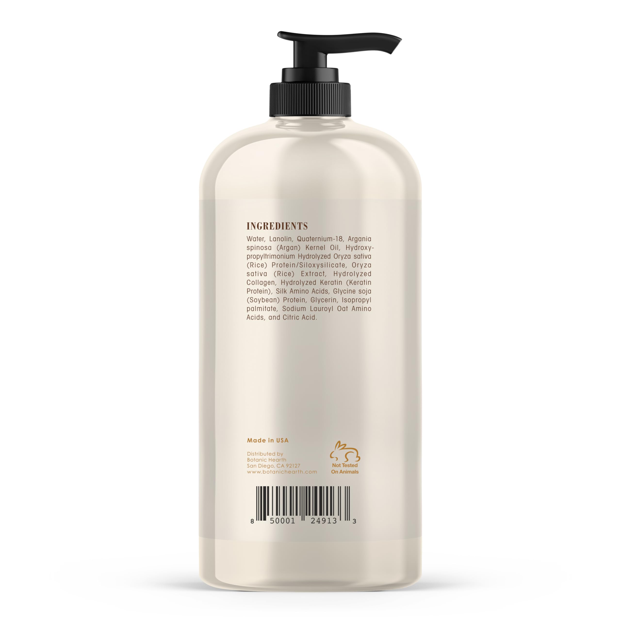 Botanic Hearth Keratin Conditioner jar closeup shows creamy formula