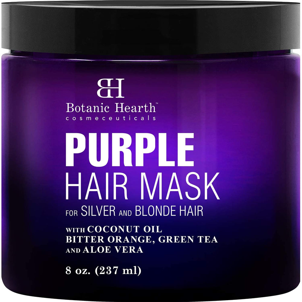 Botanic Hearth mascarilla morada botella de 8 oz neutraliza tonos amarillos