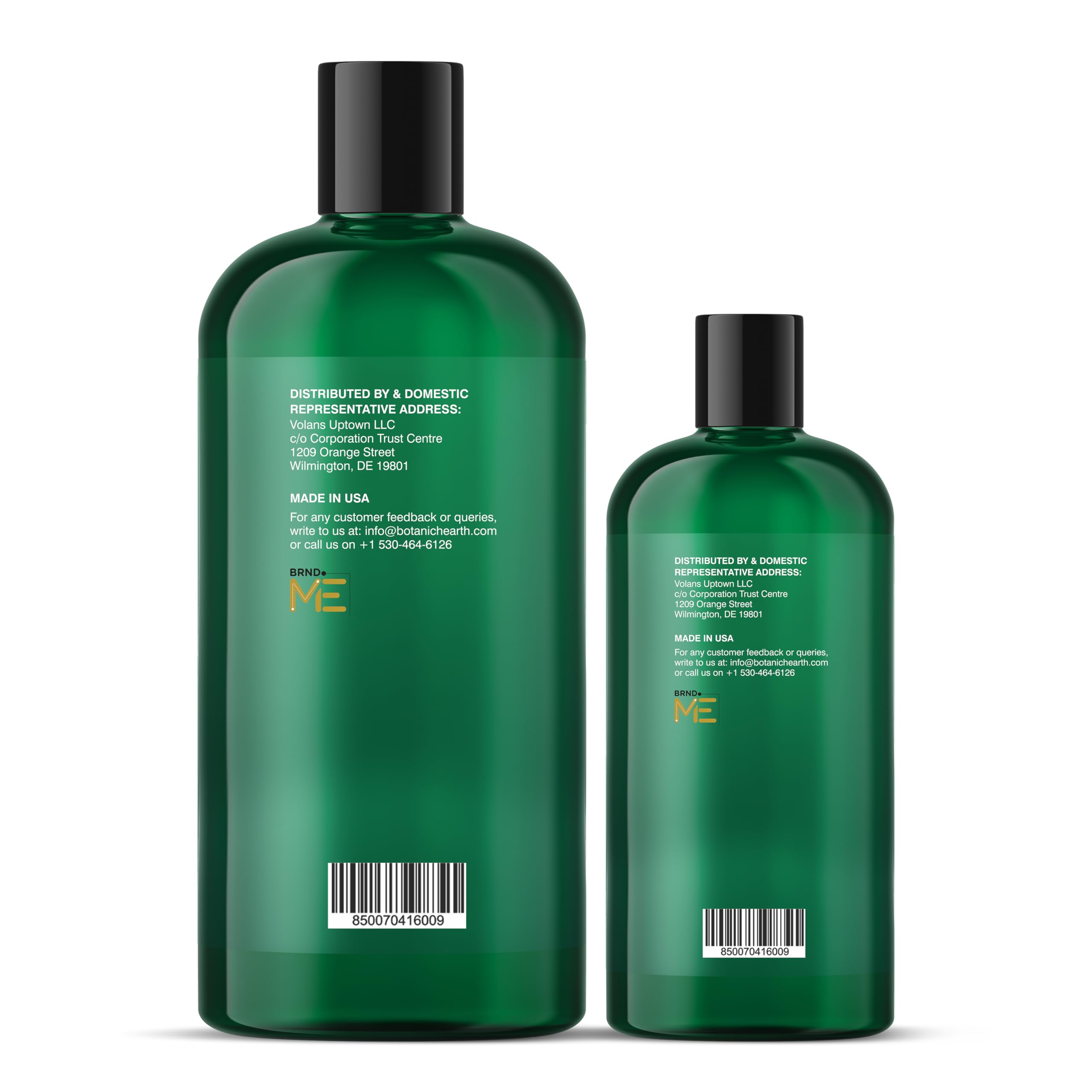Botanic Hearth packaging close-up of the shampoo-conditioner set.
