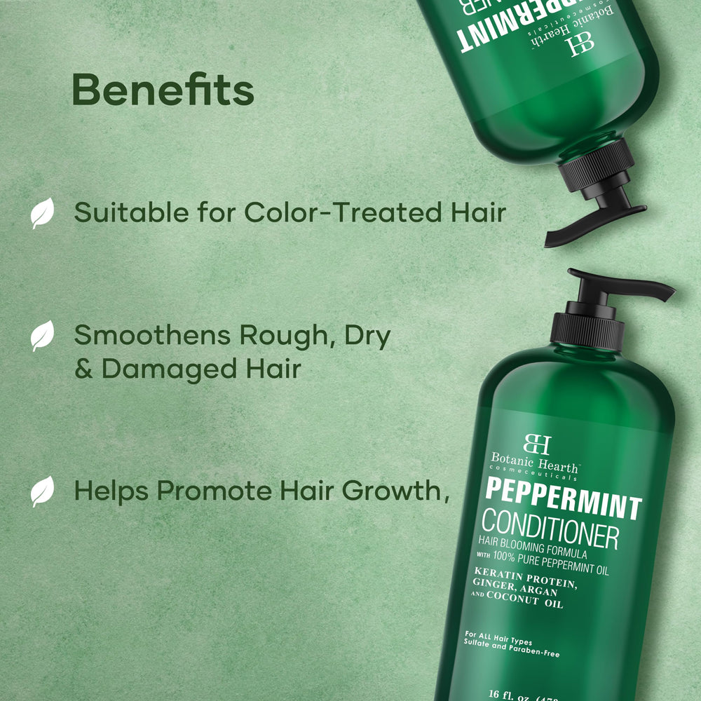 Botanic Hearth conditioner close-up on hair with smooth strands