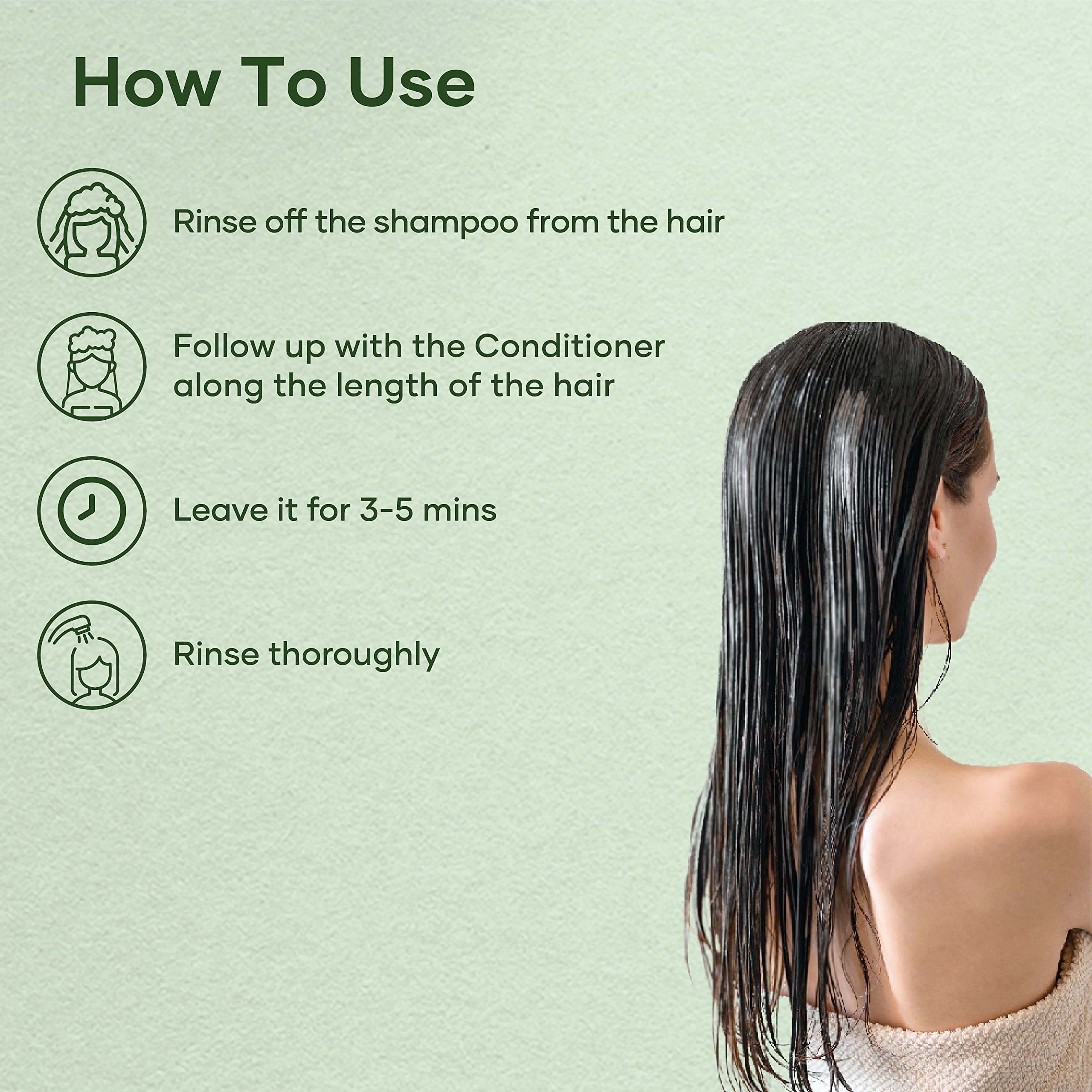 Botanic Hearth peppermint conditioner lather on hair for volume