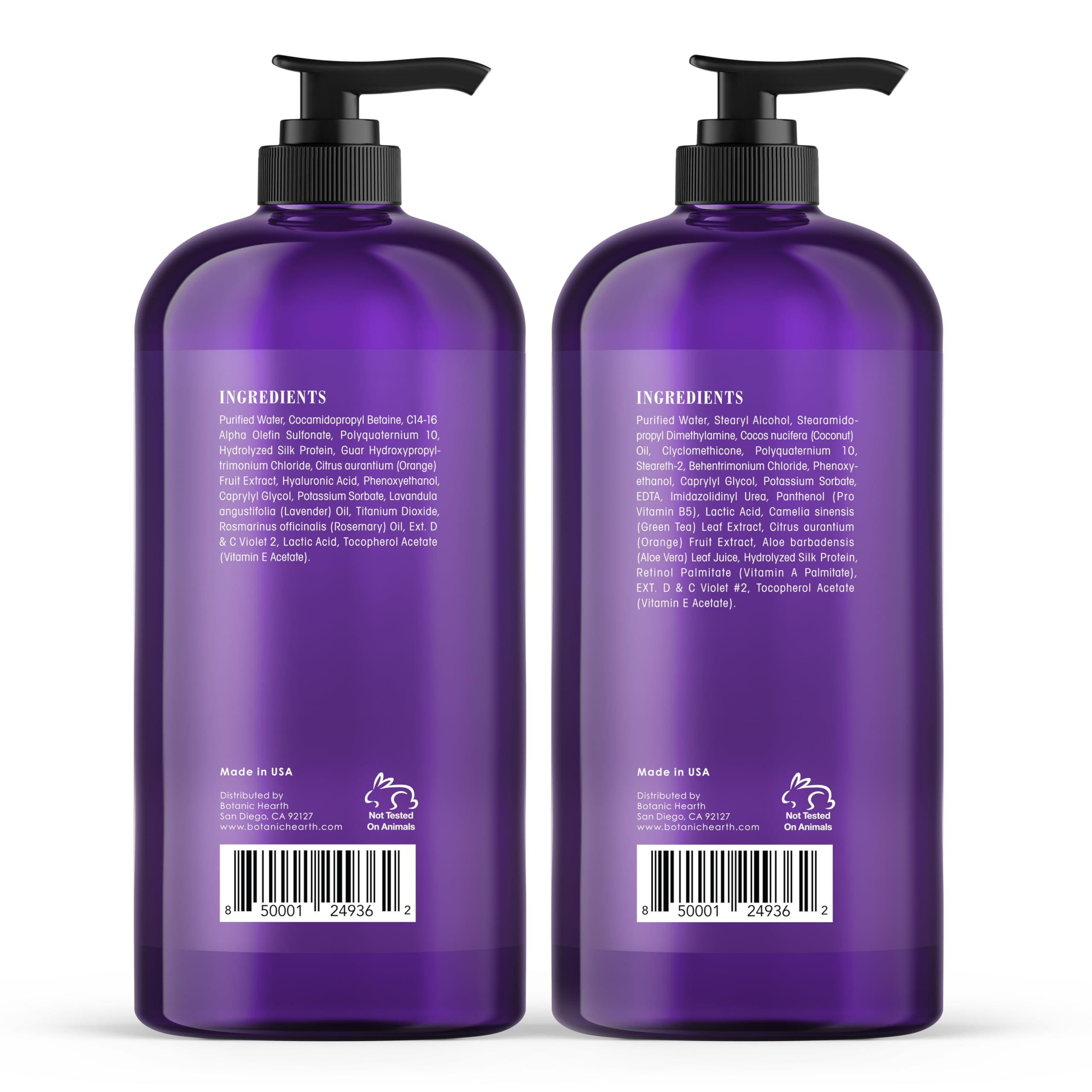 Botanic Hearth Purple Conditioner bottle provides deep moisturization and shine.