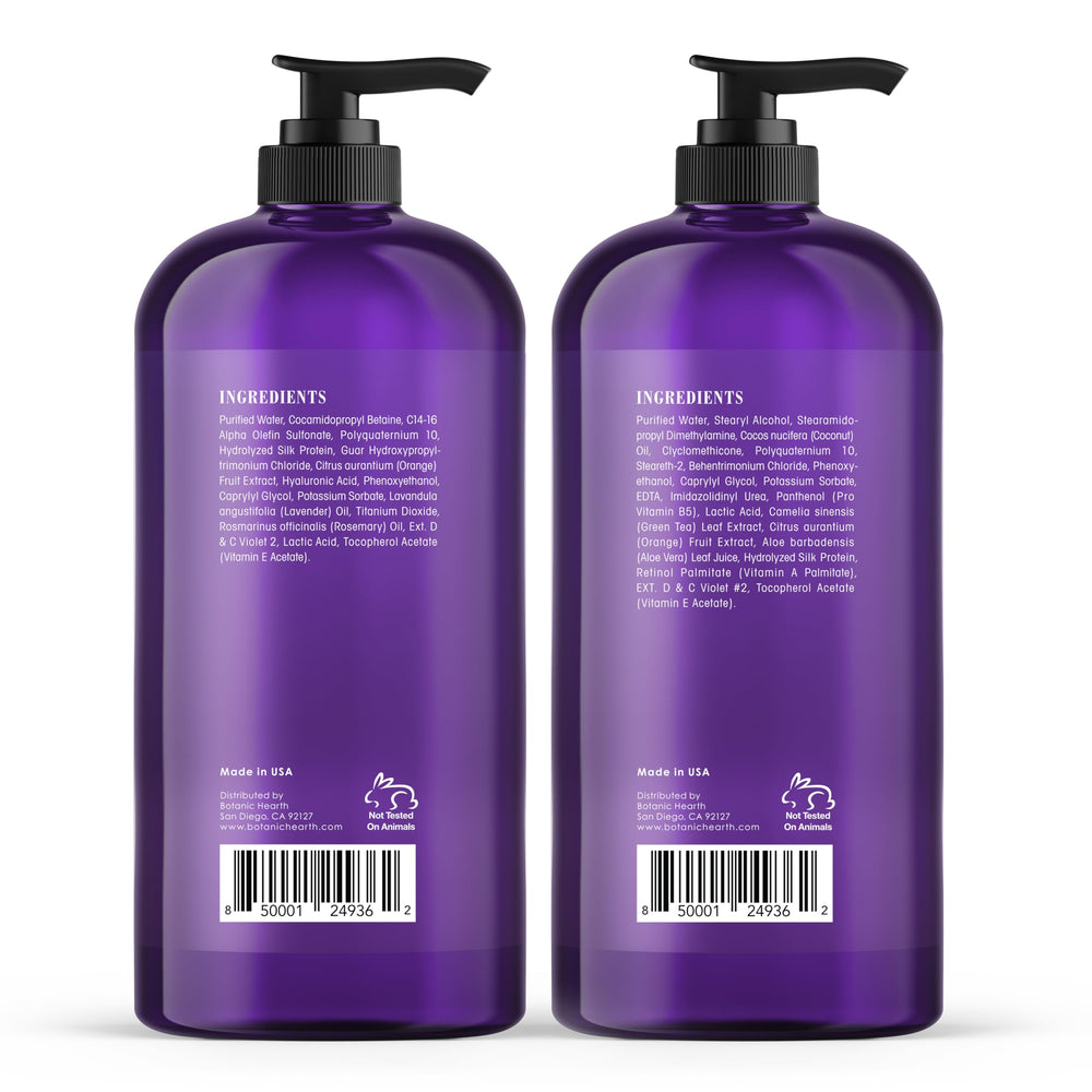 Botanic Hearth Purple Conditioner bottle provides deep moisturization and shine.