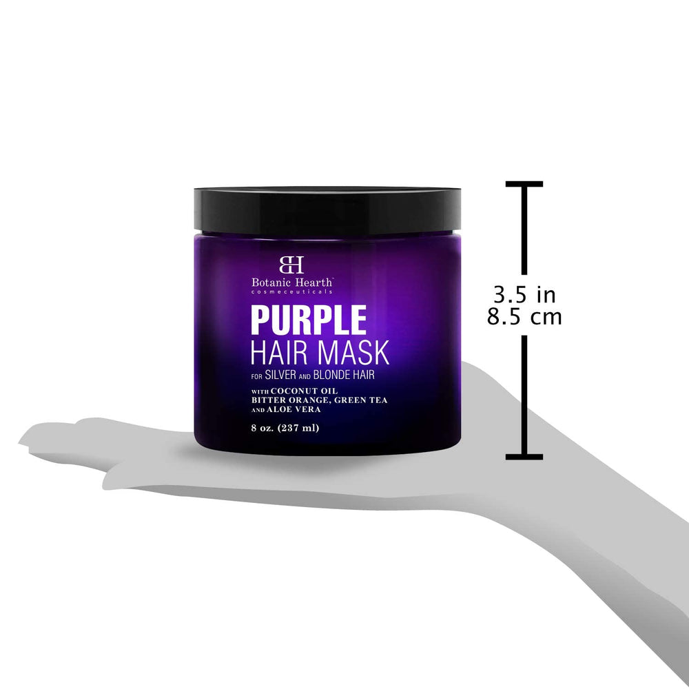 Botanic Hearth Purple Hair Mask neutralizes brass tones for cooler blonde