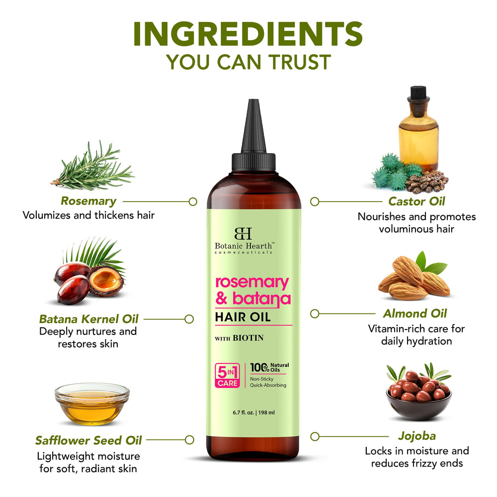 Botanic Hearth rosemary batana oil comb applicator helps smooth knots.