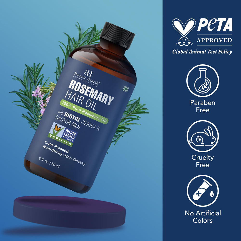 Botanic Hearth Rosemary Hair Oil monocarton packaging keeps oils organized
