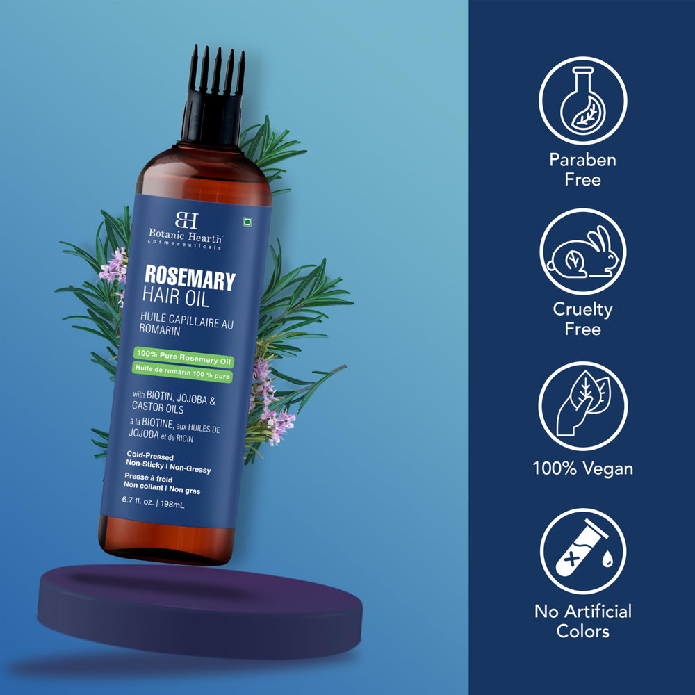Botanic Hearth rosemary oil applicator enabling precise root treatments.
