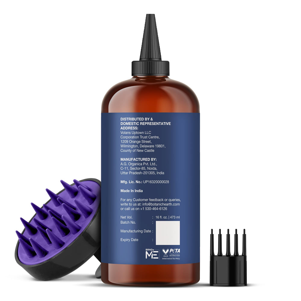 Botanic Hearth rosemary oil hair care routine in action.
