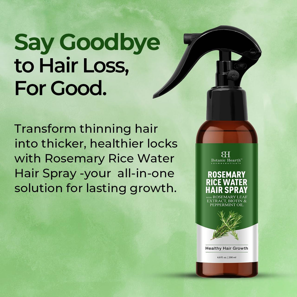 Botanic Hearth rosemary spray scene shows usage during routine scalp care.