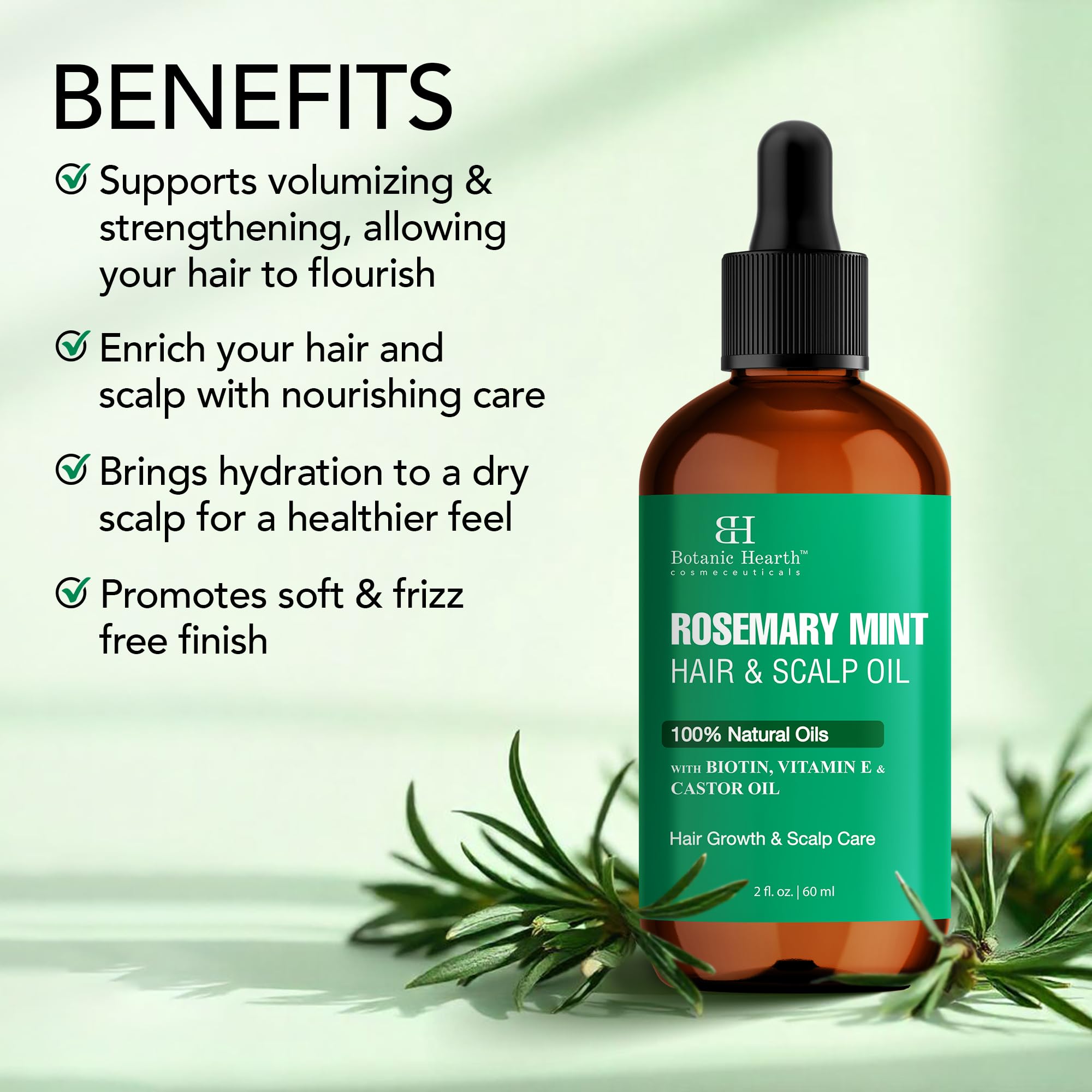 Botanic Hearth Scalp-nourishing oil closeup shows lightweight, non-greasy hydration