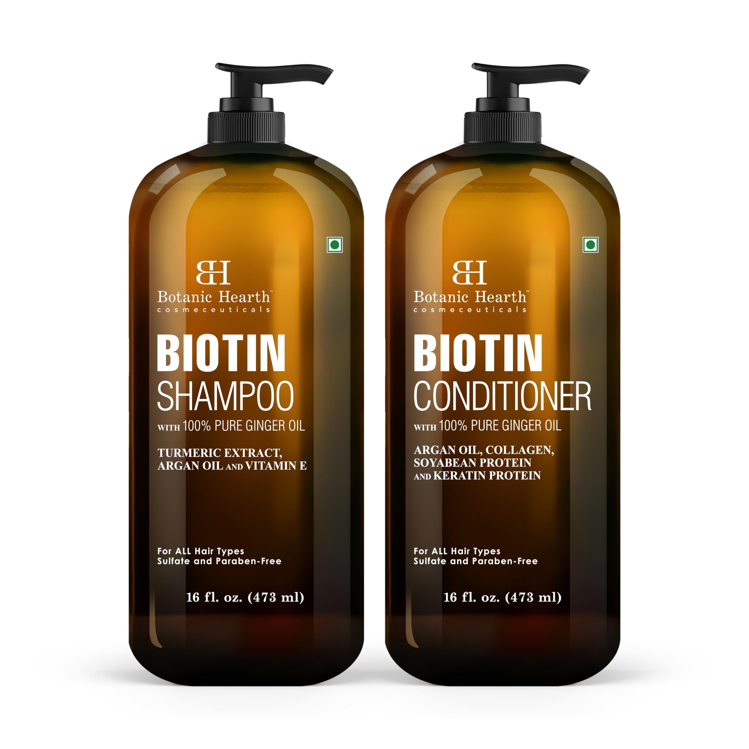Botanic Hearth shampoo and conditioner set displayed on shelf for daily care