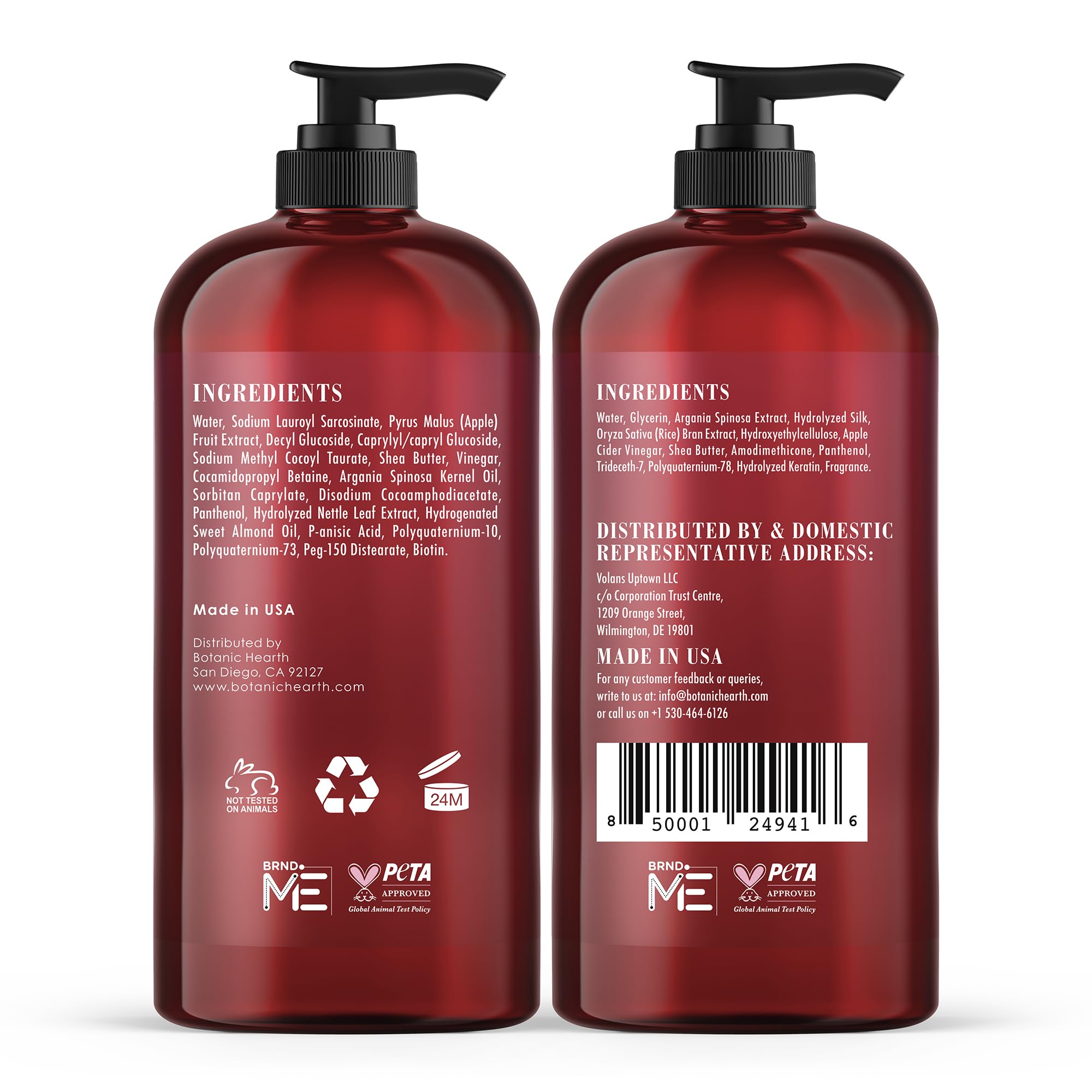 Botanic Hearth sulfate-free badge on packaging signaling gentle daily use