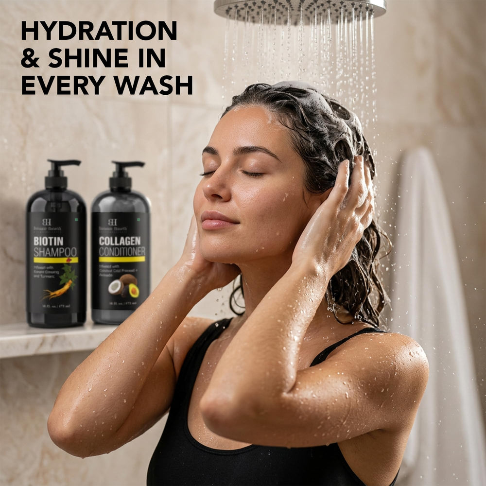 Botanic Hearth Shampoo label showcases sulfate-free formula for gentle cleansing