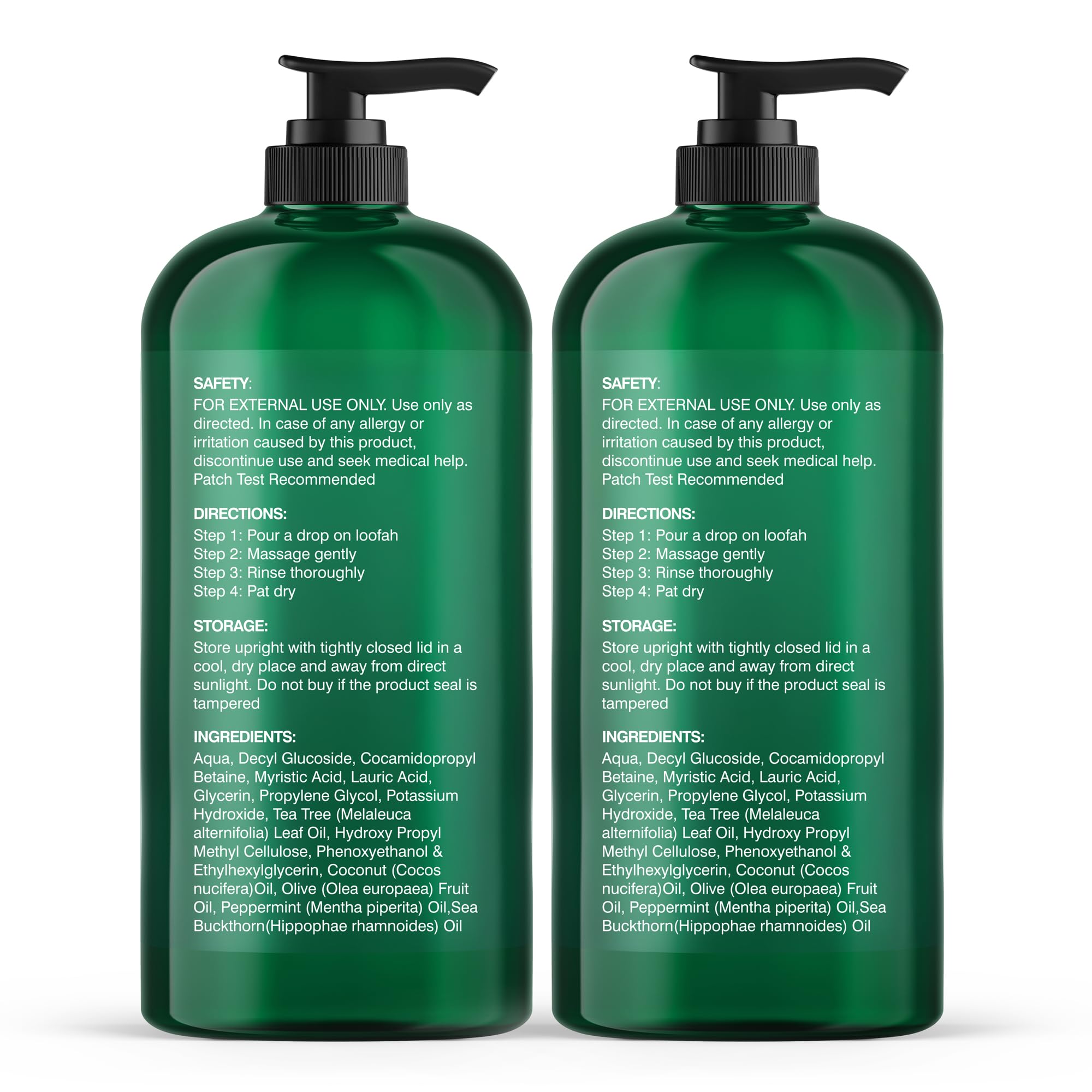 Botanic Hearth Tea Tree Body Wash foam close-up displaying rich lather and cleanse