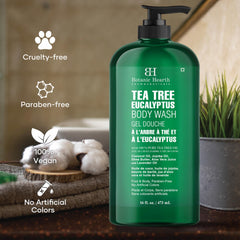 Botanic Hearth Tea Tree Body Wash pump for quick, convenient shower routines