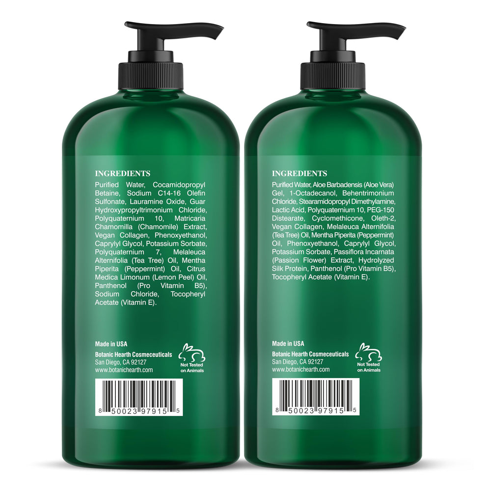 Botanic Hearth Tea Tree Conditioner bottle delivers hydrating scalp-friendly care.