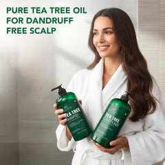 Botanic Hearth Tea Tree Mint leaves highlight cooling, refreshing scent.