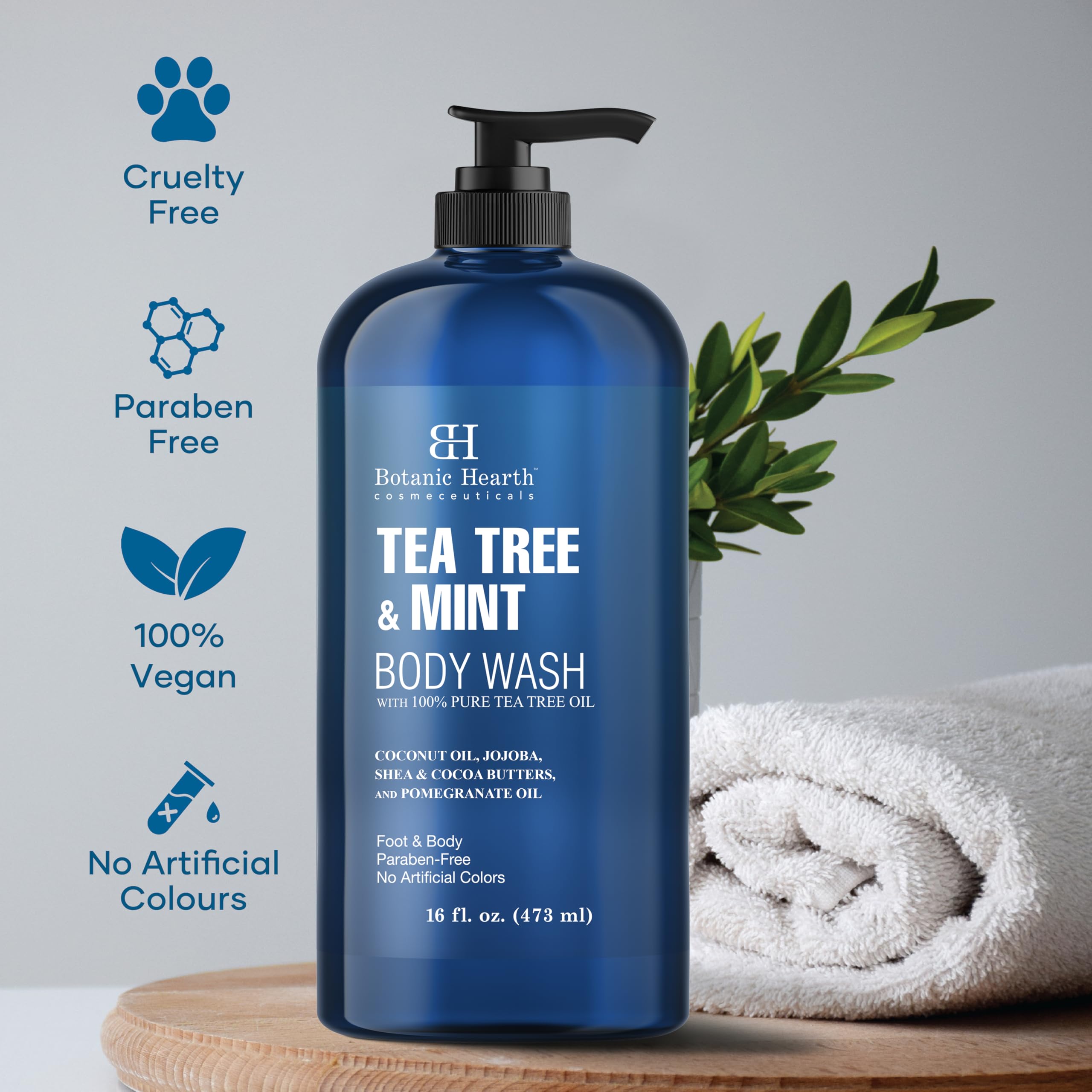 Botanic Hearth Tea Tree Oil Body Wash daily-routine image encourages a refreshing morning cleanse.