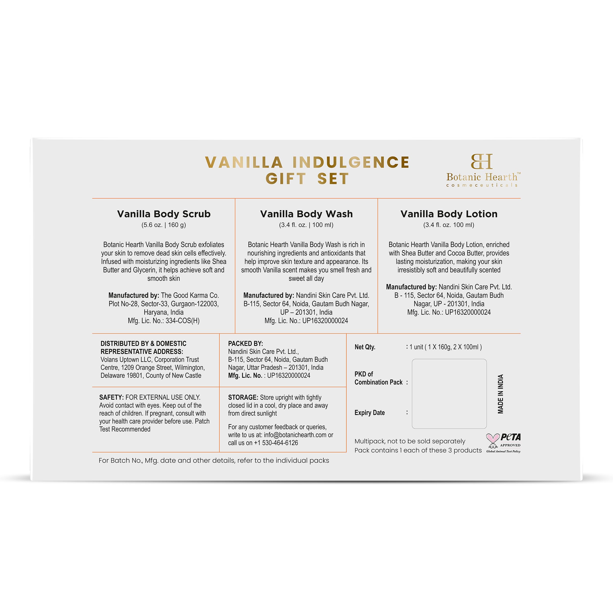Botanic Hearth Vanilla Body Lotion bottle ready to moisturize with a non-greasy finish.