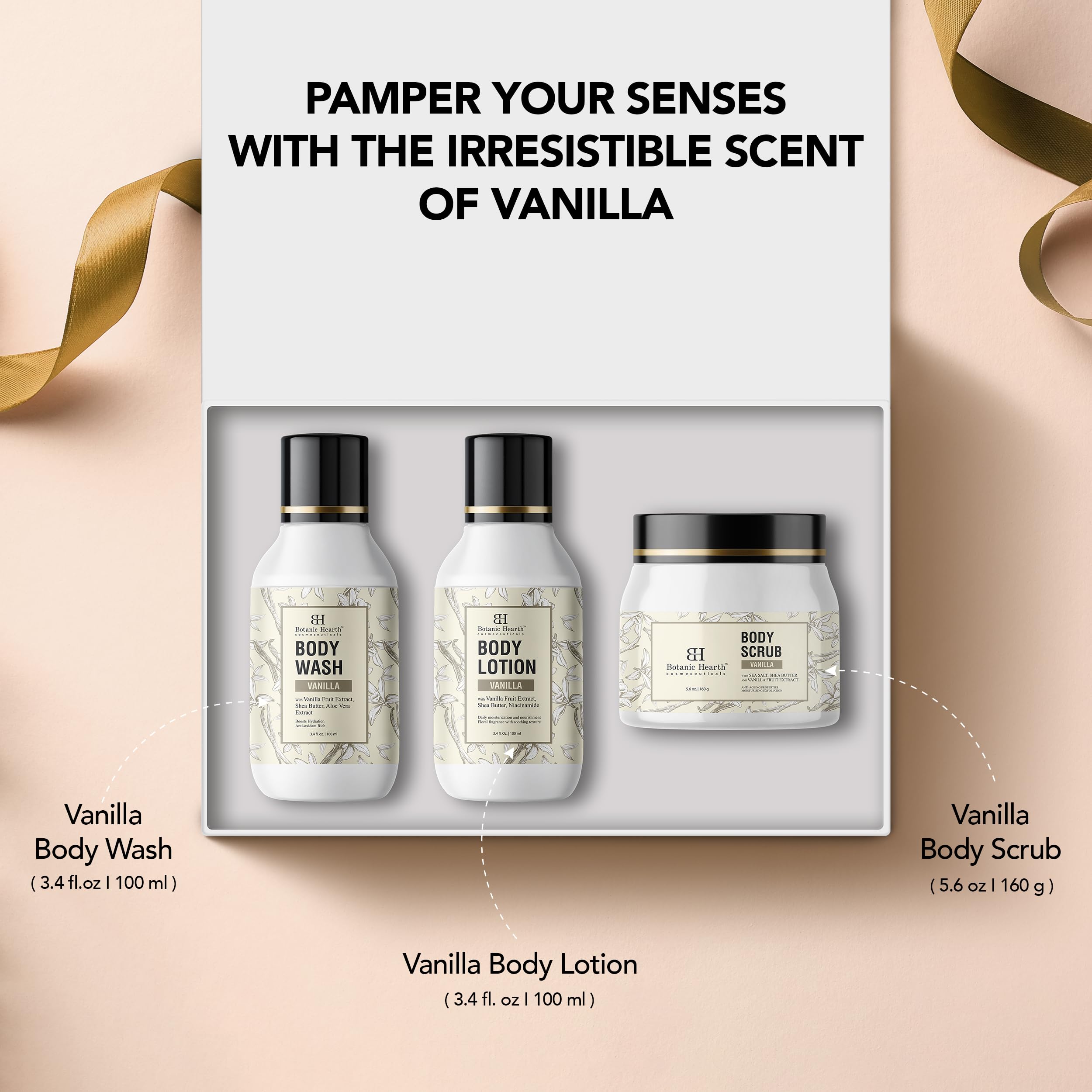 Botanic Hearth Vanilla scent image evokes relaxing spa-at-home aroma and cozy evenings.