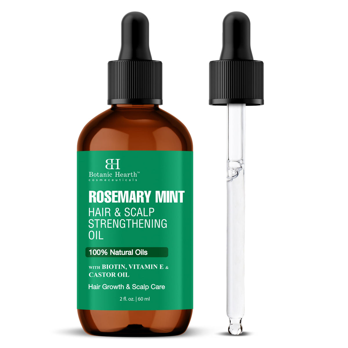 Botanic Hearth Weightless Mint Rosemary Oil bottle – lightweight hydration for all-day hair refresh