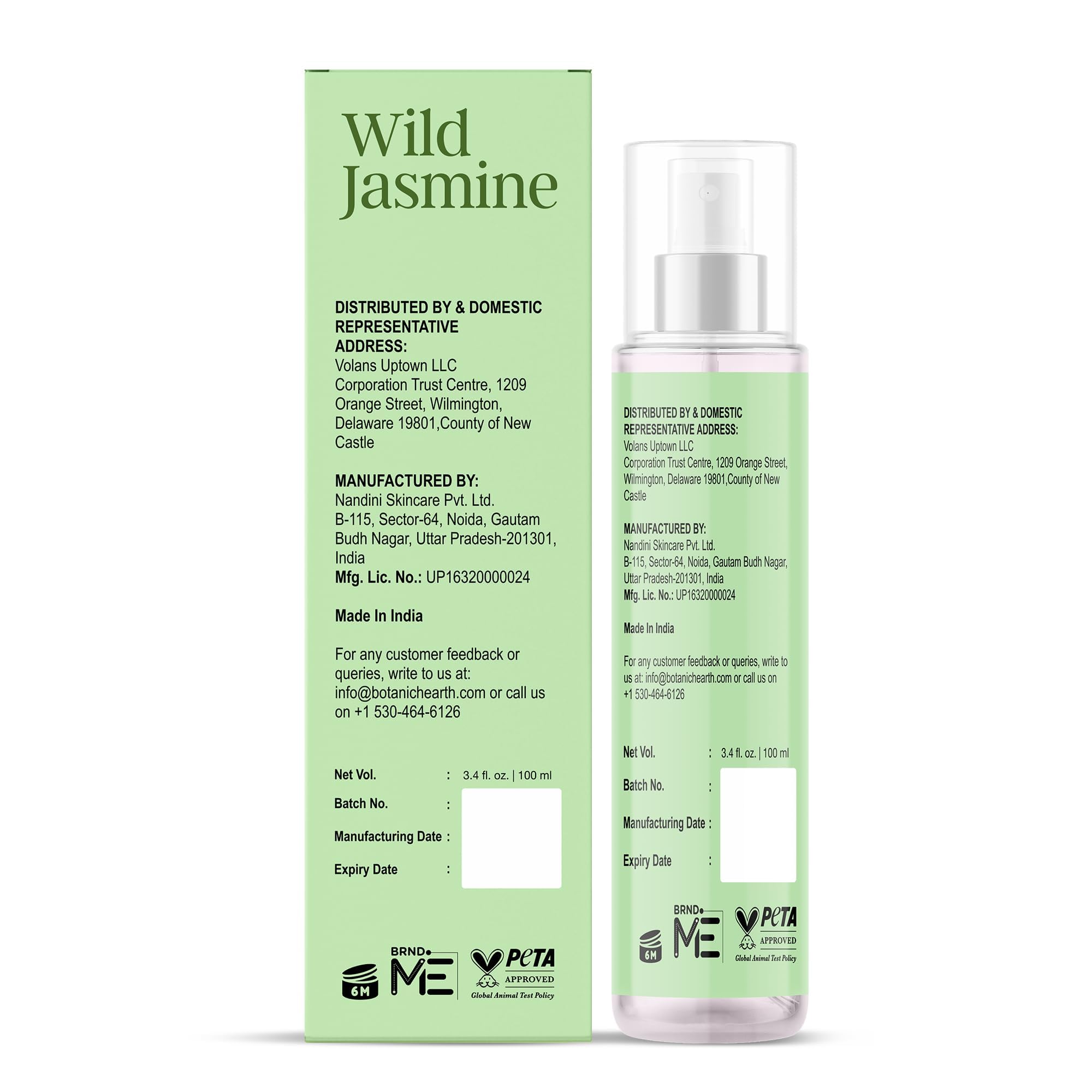 Botanic Hearth Wild Jasmine bottle on countertop under natural light