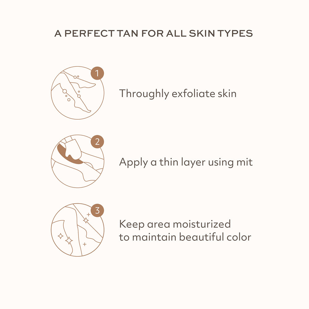 Botanic Tree Self Tanner lotion face-and-body application illustrates versatile use.