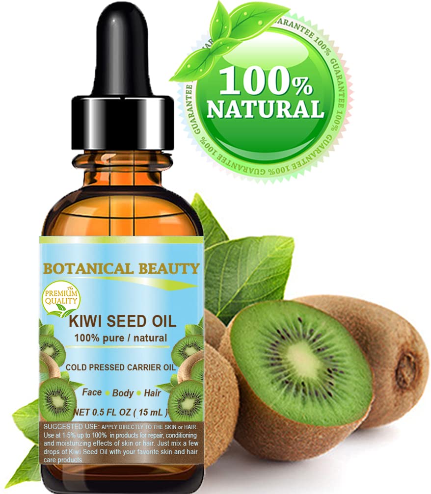 Botanical Beauty Kiwi Seed Oil dropper for precise application and smooth skin