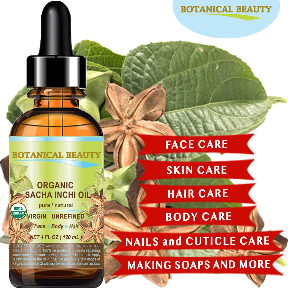 Botanical Beauty Sacha Inchi Oil hair application illustrates scalp nourishment.