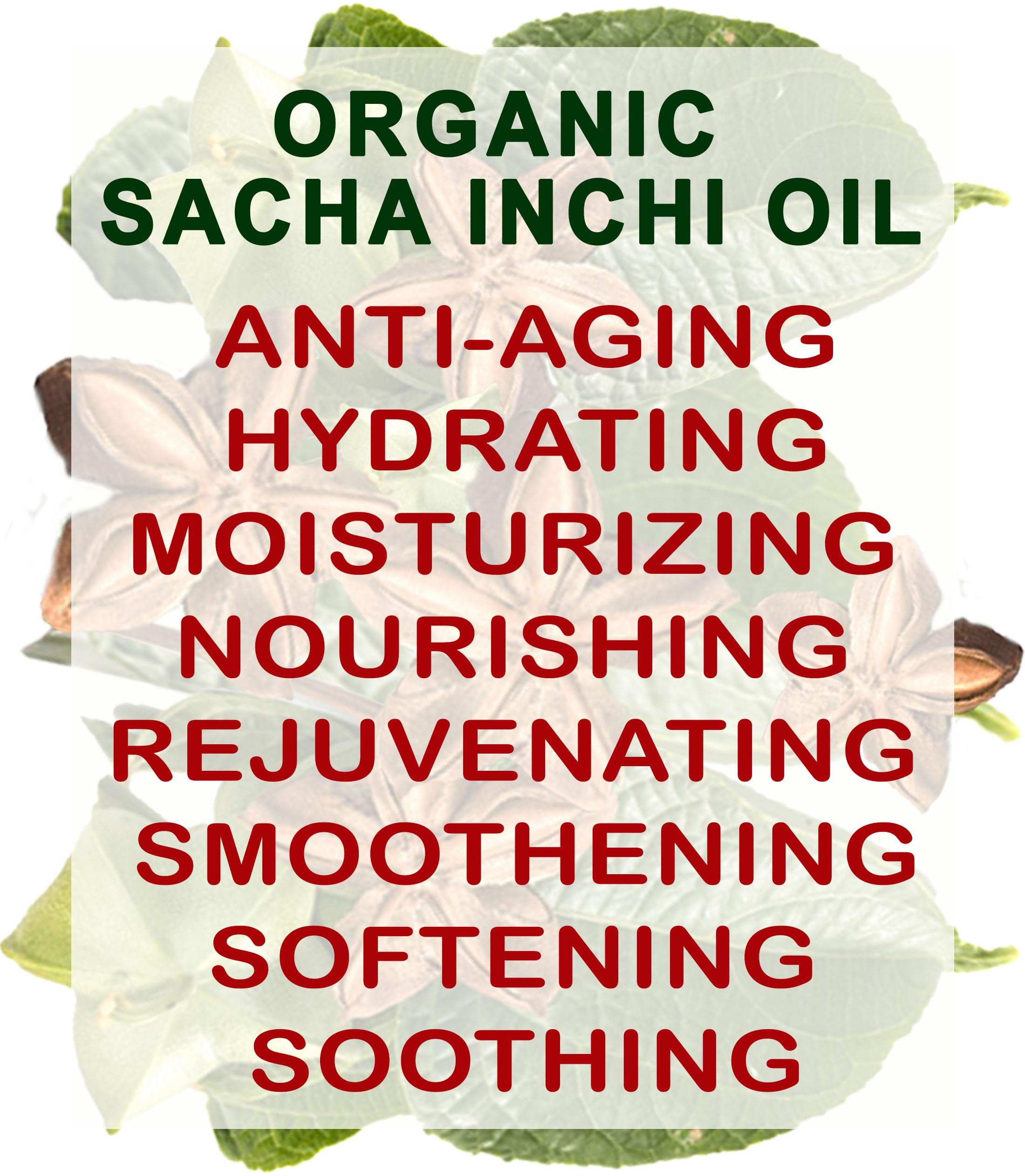 Botanical Beauty Sacha Inchi Oil organic label signals certified ingredients.