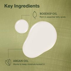 Botanics Restoring Overnight Face Oil texture closeup highlights lightweight, non-greasy absorption.