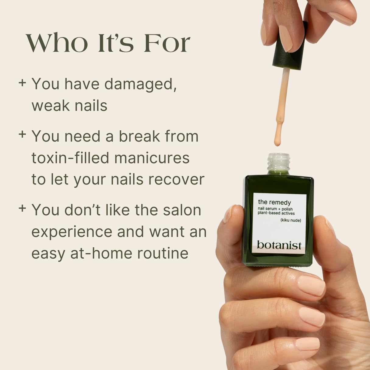 Botanist Nails The Remedy damaged nails before and after