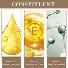 Botanix Batana Oil applied to hair demonstrates easy absorption and manageability.