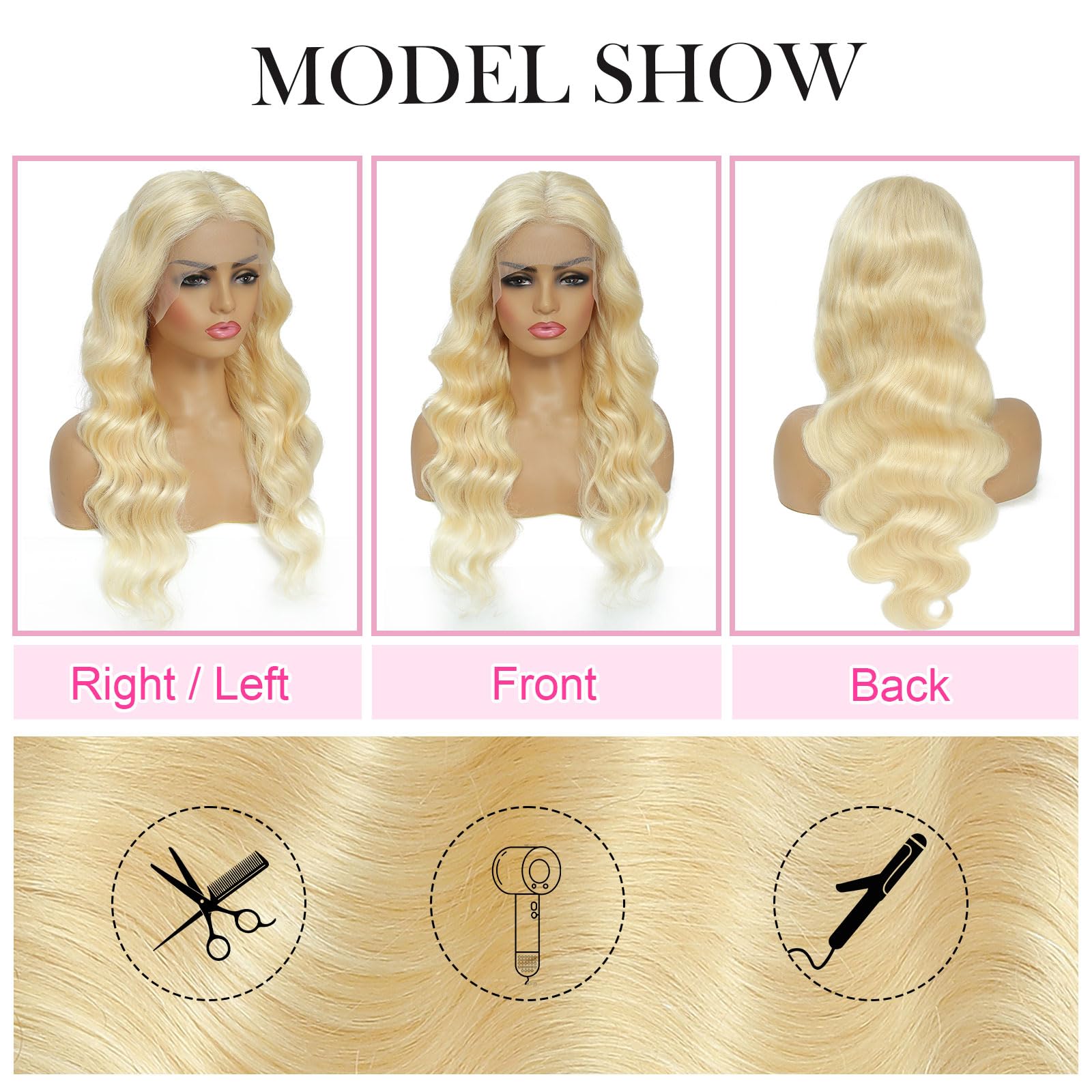 BOTNNS blonde wig ideal for parties, weddings, travel, daily wear