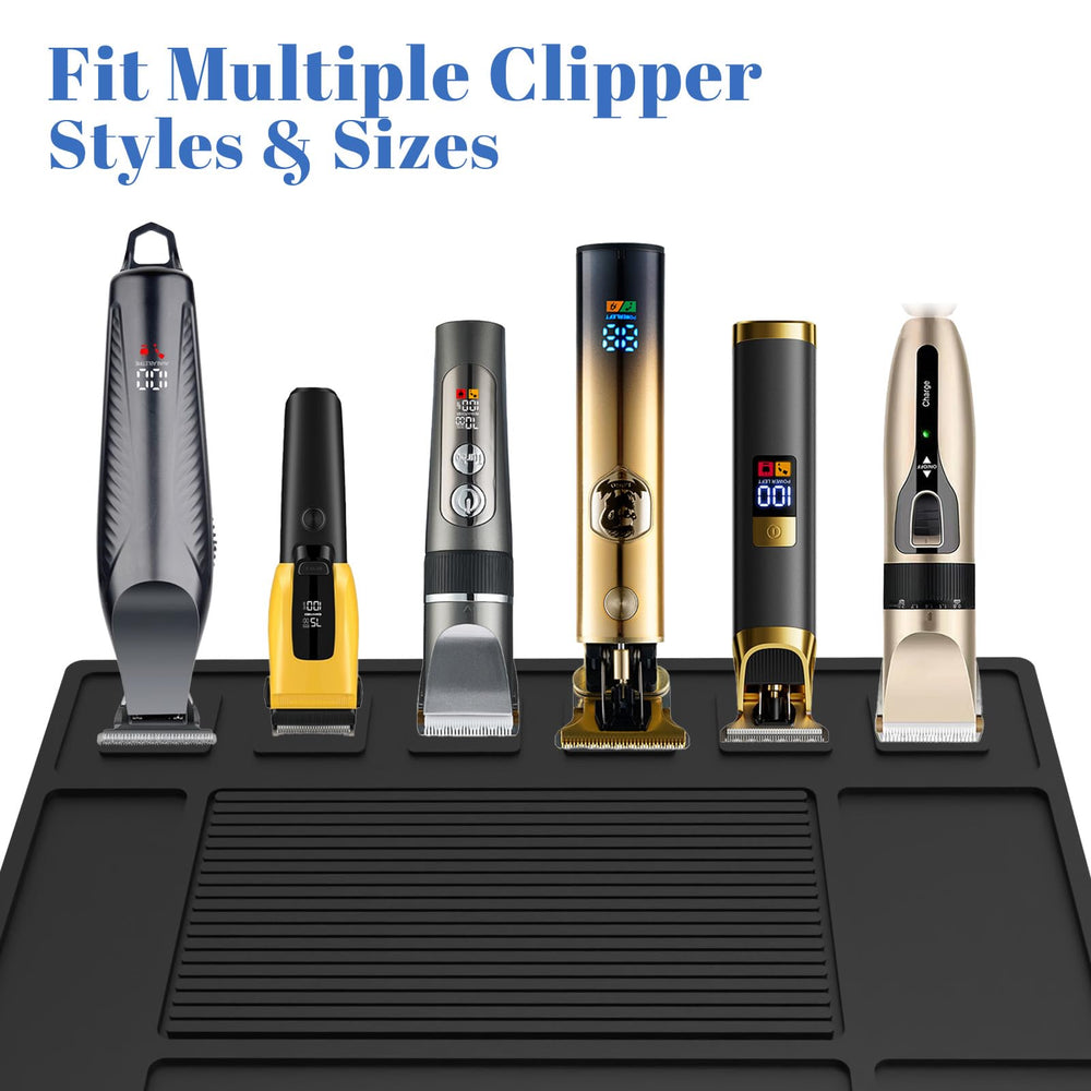 Botyboty magnetic barber mat all-in-one station consolidates clippers, trimmers, guards, and combs