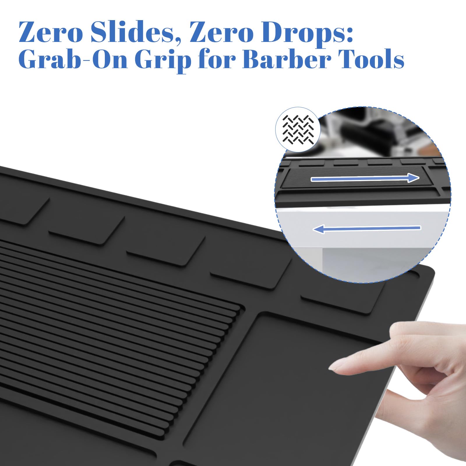 Botyboty barber mat easy-clean rubber cleans quickly after sessions