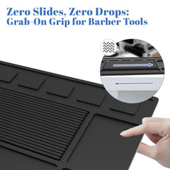 Botyboty barber mat easy-clean rubber cleans quickly after sessions