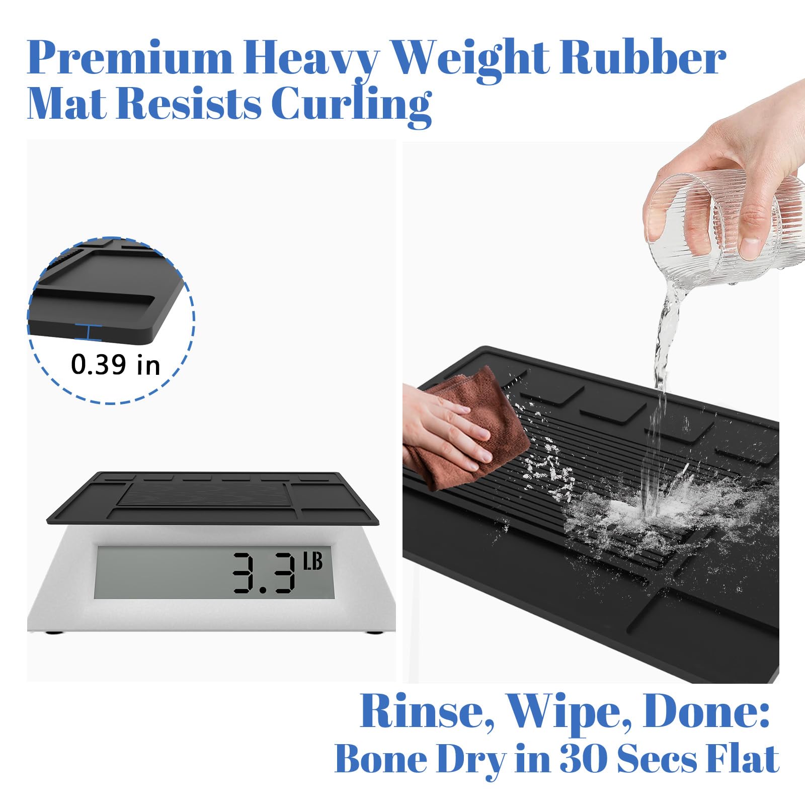 Botyboty barber mat professional or home use fits counters, carts, and workstations