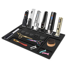 Botyboty magnetic barber mat with six magnets securely holds clippers during busy salon work