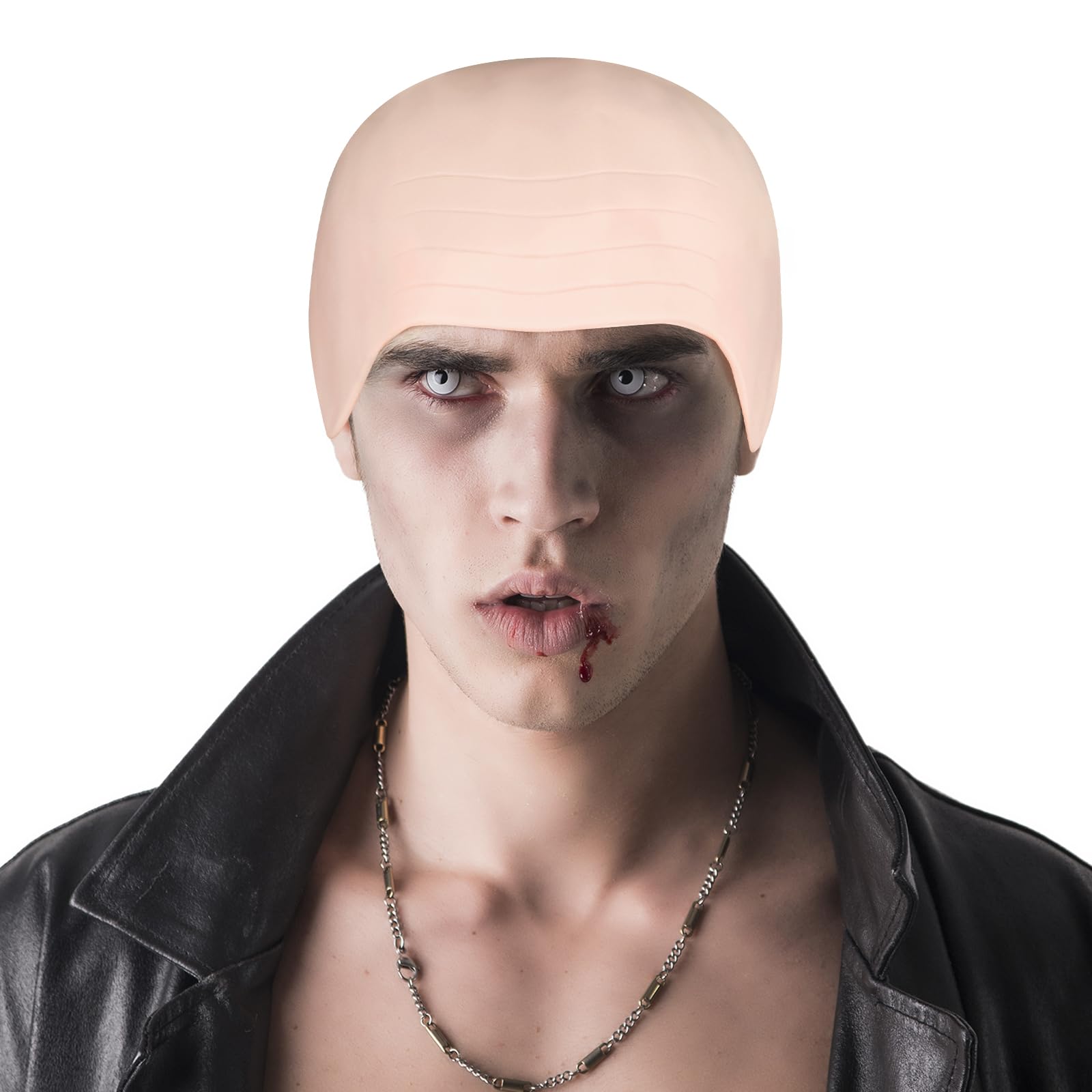Bouiexye bald-cap used in cosplay and stage makeup scenarios.