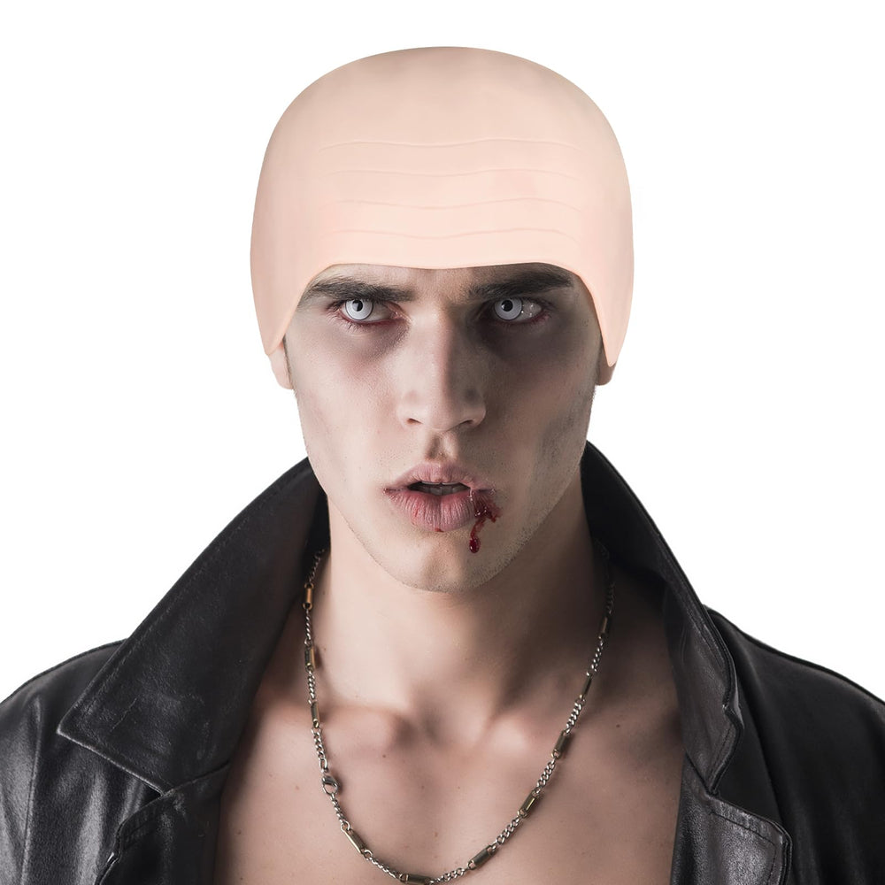Bouiexye bald-cap used in cosplay and stage makeup scenarios.