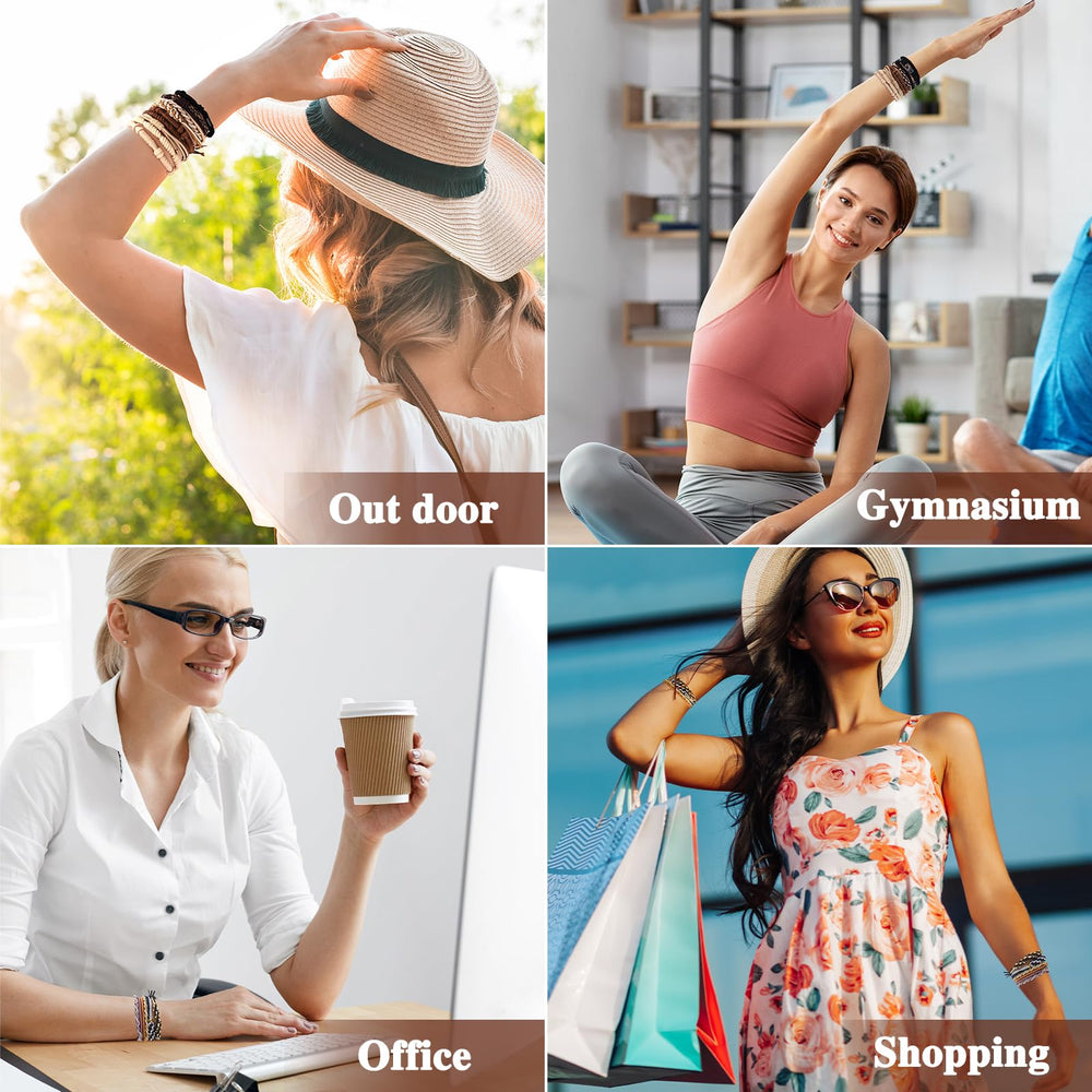 Bouiexye boho hair ties on ponytail showing secure, hair-friendly performance.