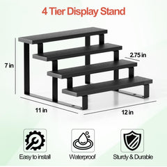 Boulphia Cologne Organizer stand side view emphasizes sturdy iron frame and stable layout.