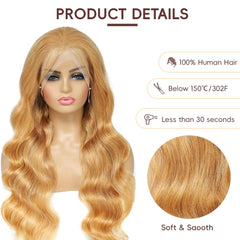 Boumon Honey Blonde HD lace front wig cap construction for secure, all-day wear