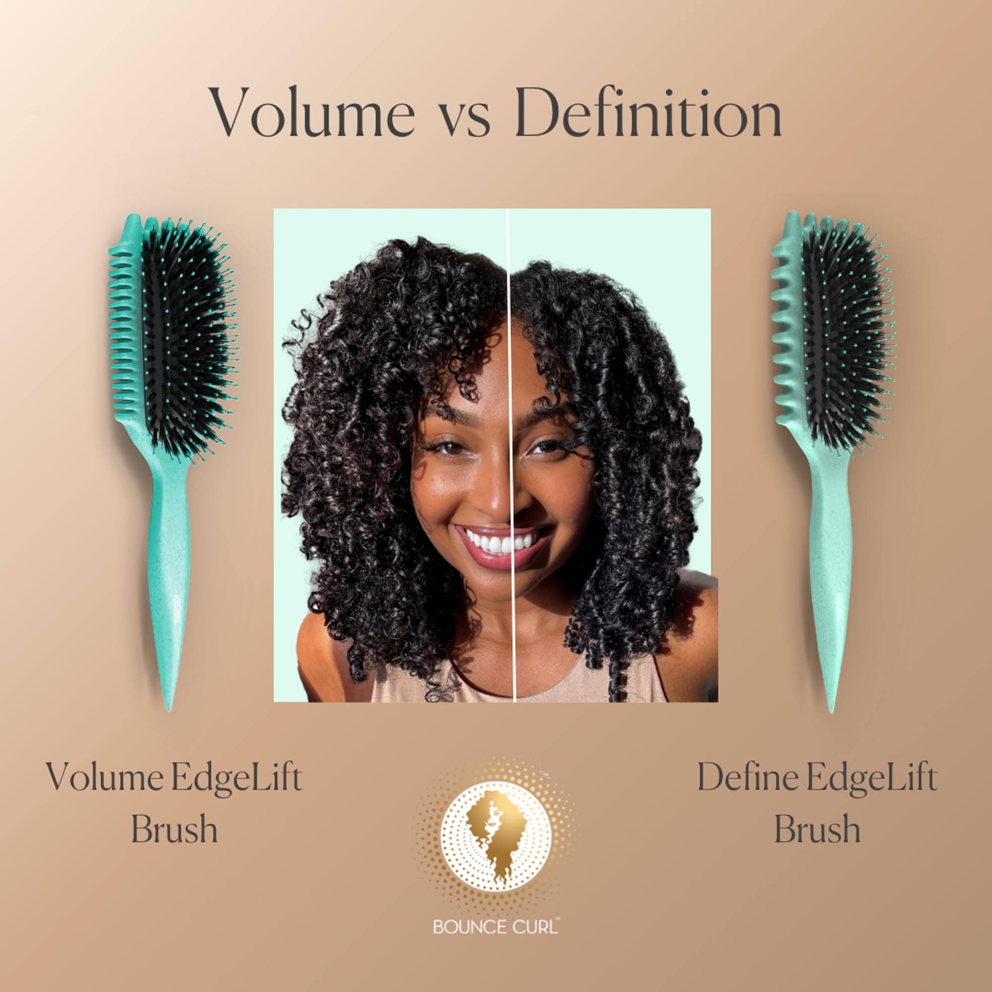 Bounce Curl 4x thick brush pad teal adds durability for everyday styling.
